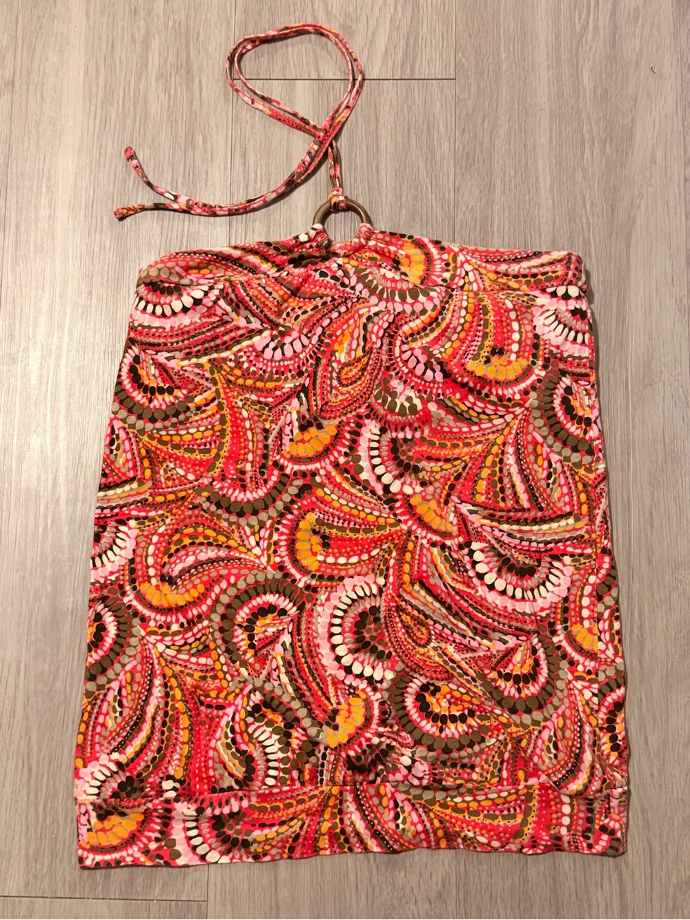 GAP Pink Multicolor Paisley Halter Top